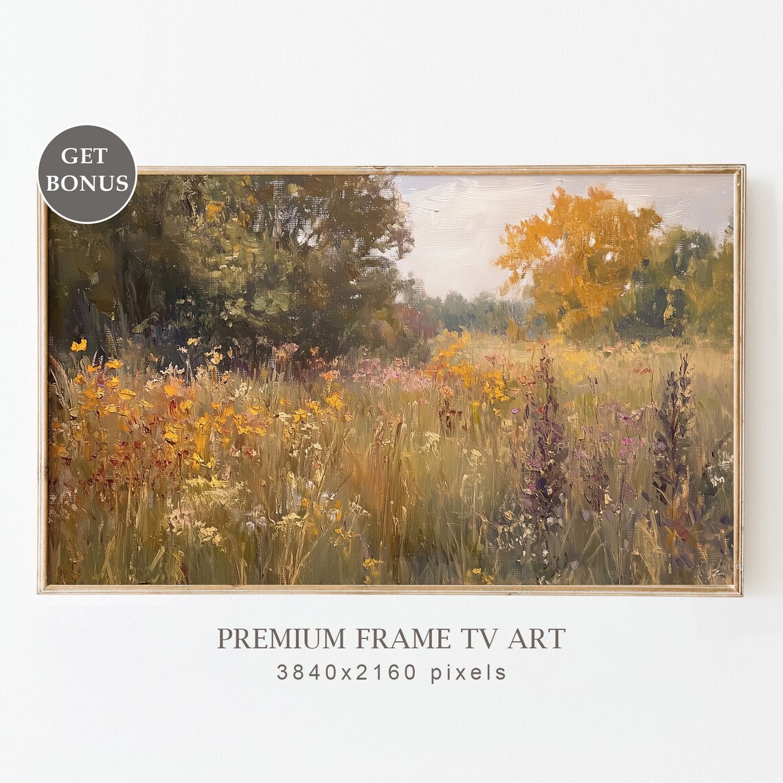 Autumn Wildflower Meadow Fall Landscape Art Print