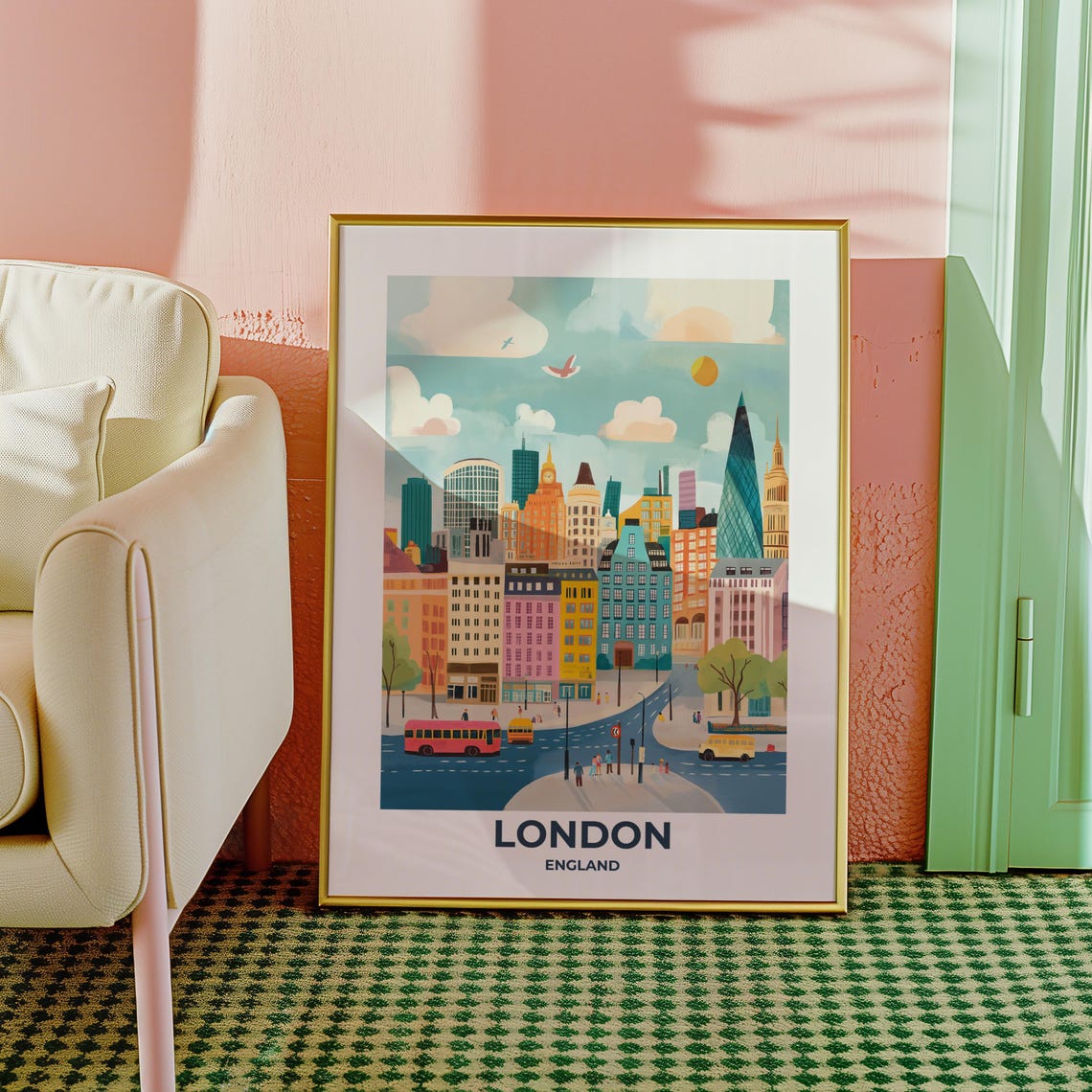 London Travel Poster London Poster London Travel Print London City Print Travel Print Travel Poster London Wall Decor England Poster 006 - Image 4