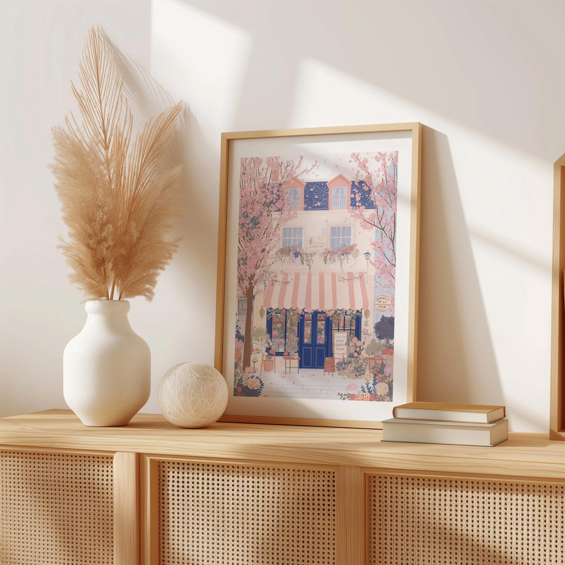 Flower Shop Print Florist Print Garden Shop Flower Market Print Flower Shop Floral Pink Wall Art Spring Wall Art Floral Wall Art - Image 3