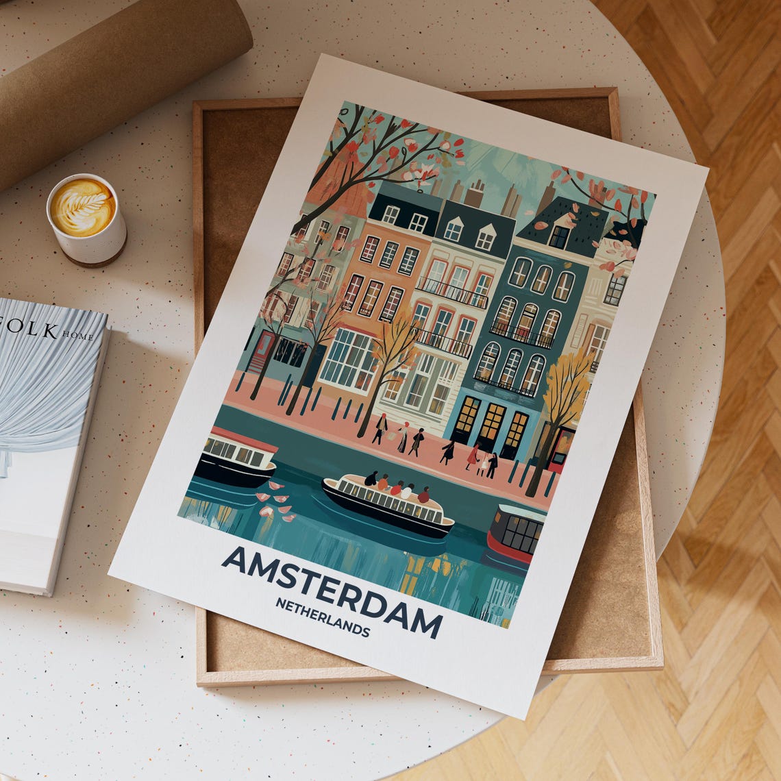 Amsterdam Travel Poster Amsterdam Poster Amsterdam Travel Print Amsterdam City Print Travel Print Travel Poster Amsterdam Wall Decor - Image 4