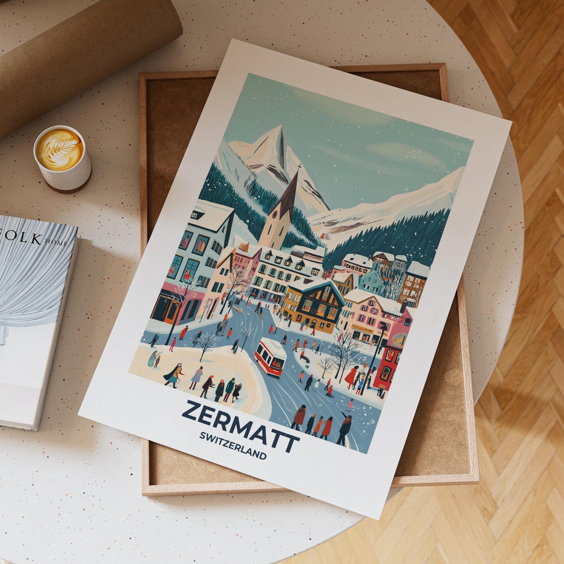 Zermatt Travel Poster Zermatt Poster Zermatt Travel Print Zermatt City Print Travel Print Travel Poster Zermatt Wall Decor Switzerland - Image 4