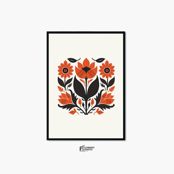 Instant Art Illustrationnordic Abstract Flower Photography Print Scandinavian Wall