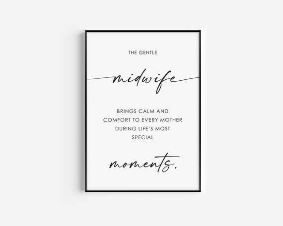 The Gentle Midwife Brings Calm And Comfort Mothers Gift Poster