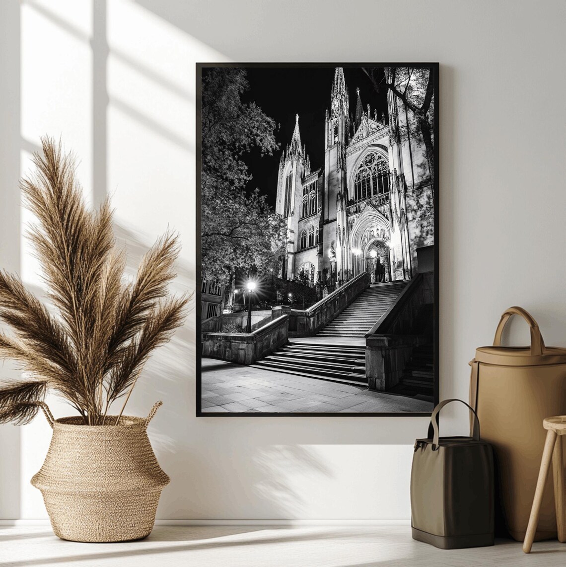 Gothic Cathedral, Black And White Photography Print - Image 3