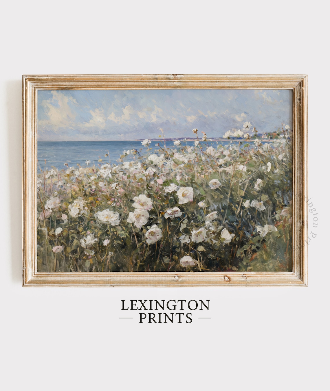 Coastal Wildflower Field Landscape, Vintage Art Print - Image 8