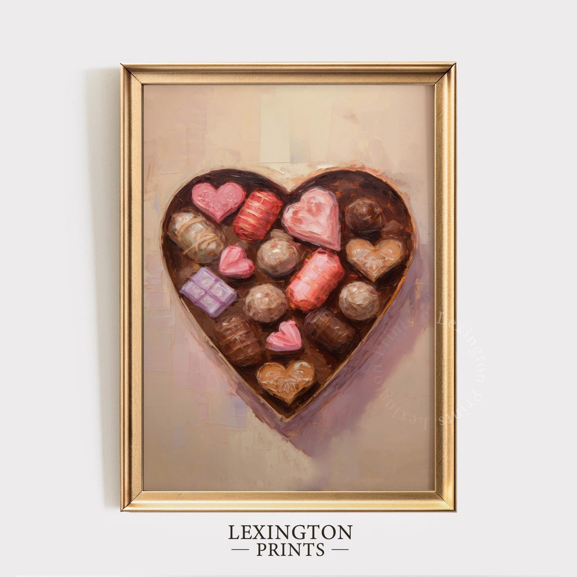 Heart Shaped Chocolate Box Assorted Candies Valentine Wall Art - Image 8