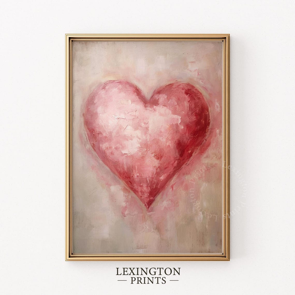 Soft Pink Heart Watercolor Painting Romantic Blush Love Wall Art - Image 6