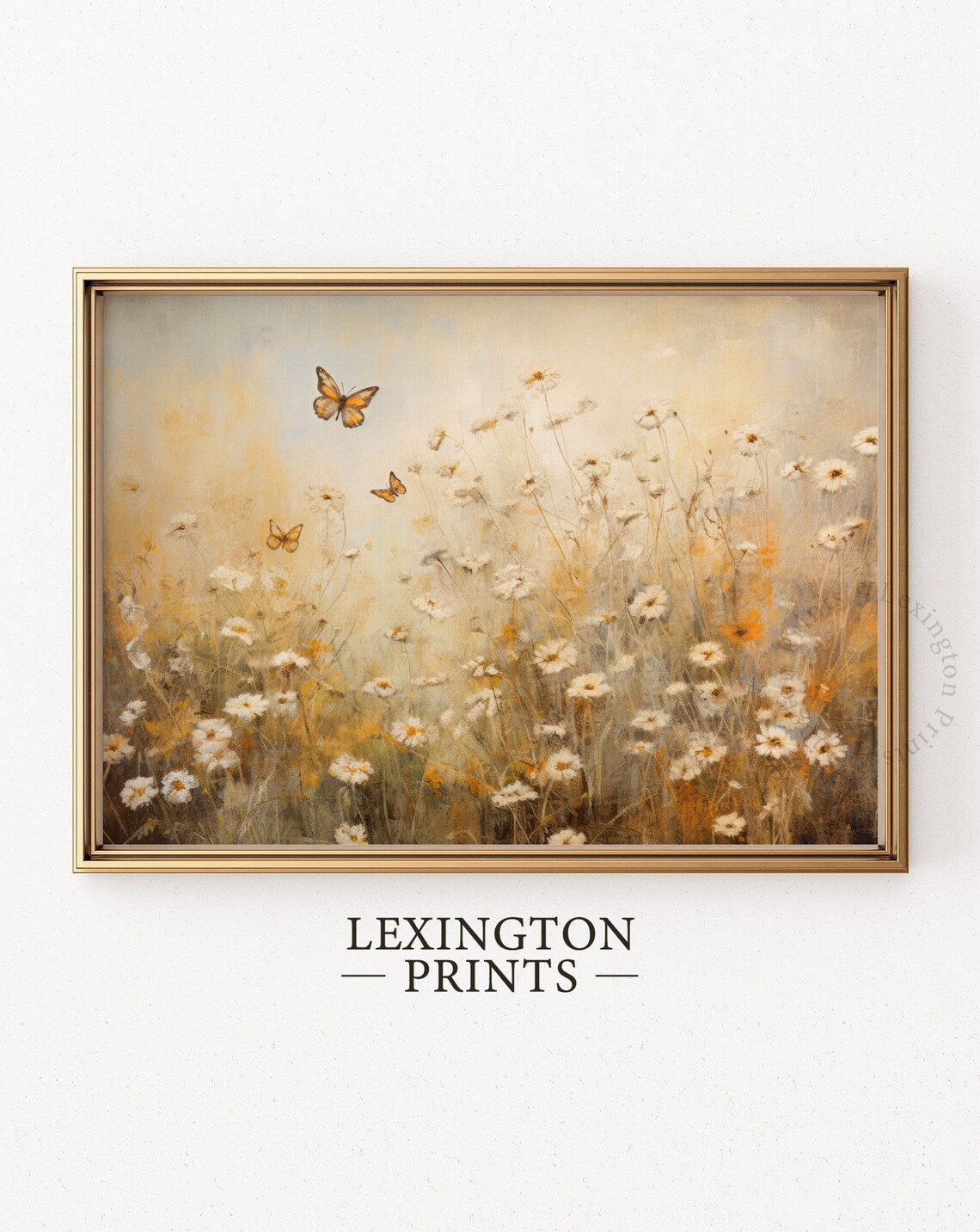 Wildflower Meadow Butterflies Warm Spring Vintage Floral Poster - Image 5