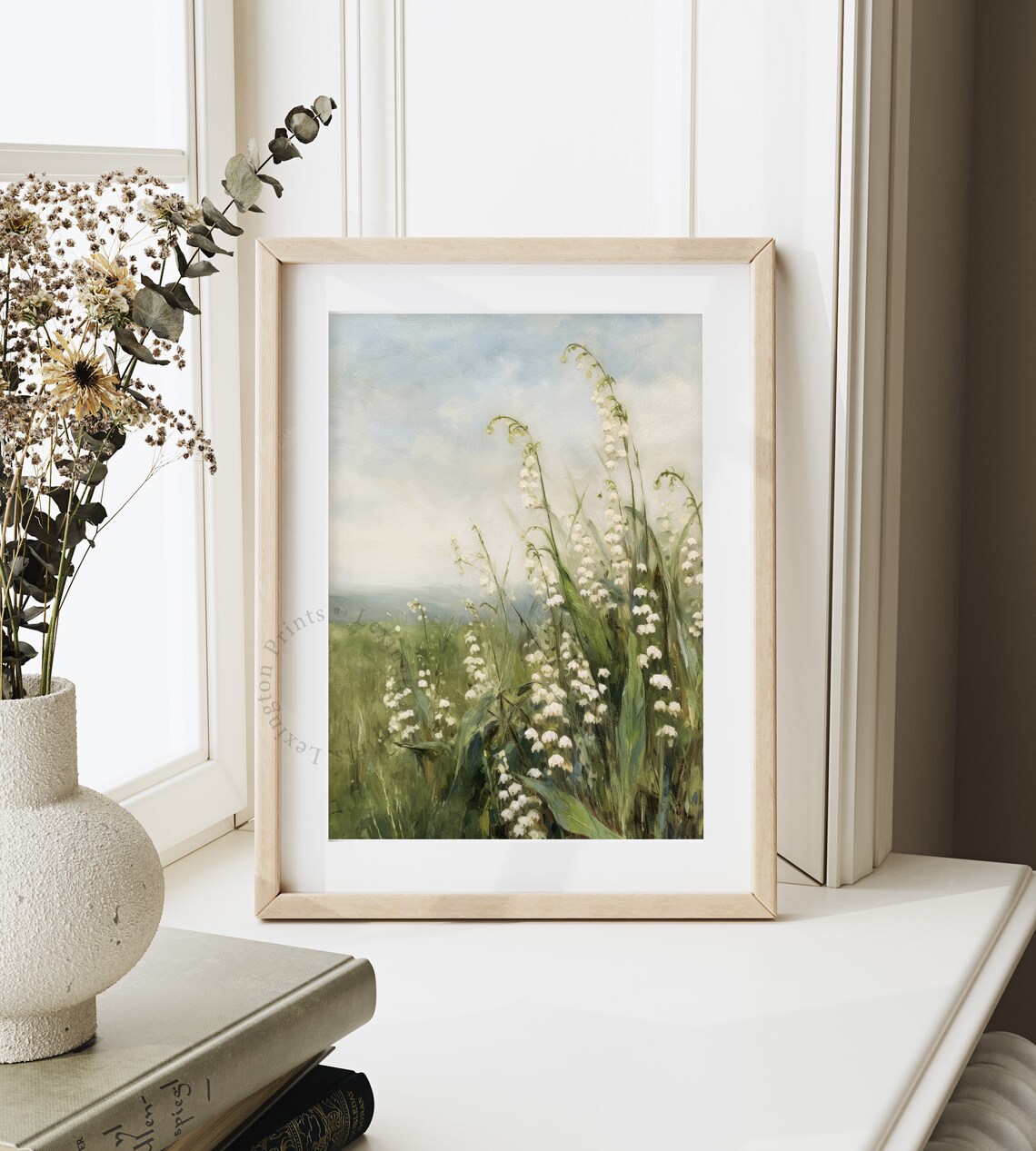 Lily of the Valley Meadow Spring Wildflower Oil Painting Poster - Image 4
