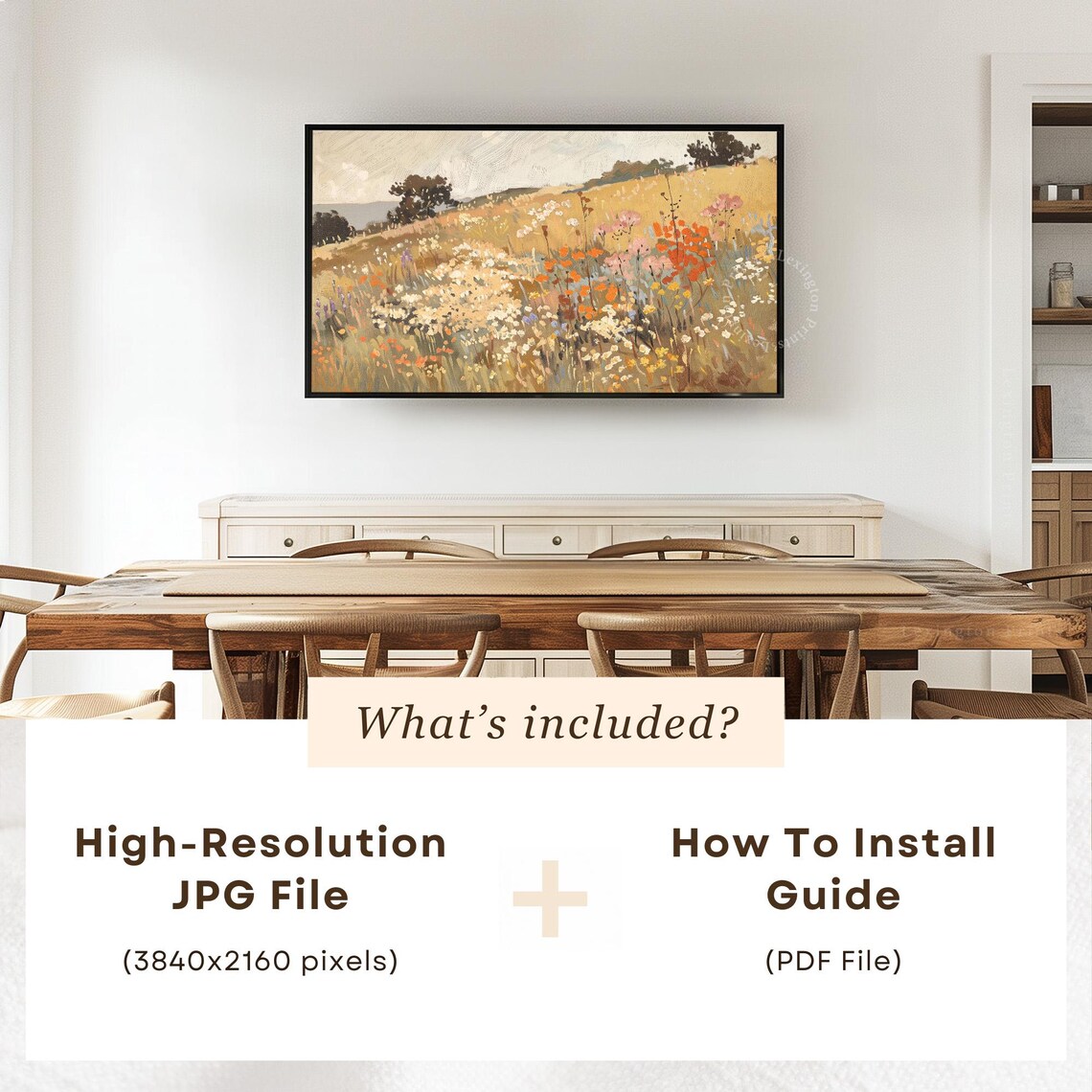 Fall Wildflower Tv Art Autumn Tv Art Frame Tv Art Spring Tv Art Wildflower Tv Art Fall Decor Vintage Fall Tv Art Floral Art 748 - Image 6