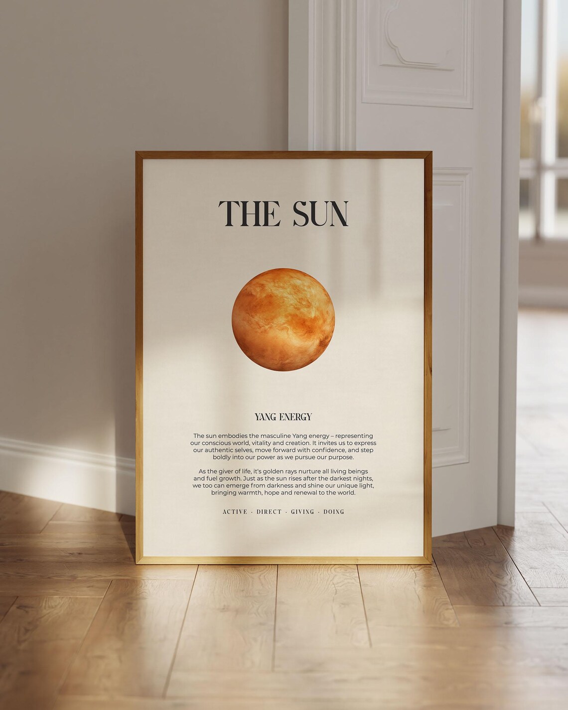 Sun Poster Art Print, Yin Yang Astrology