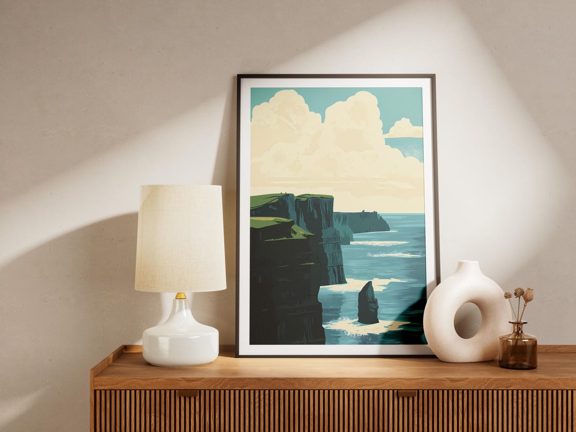 Cliffs Of Moher Ireland Dramatic Sea Cliffs Coastal Travel Poster - Image 4