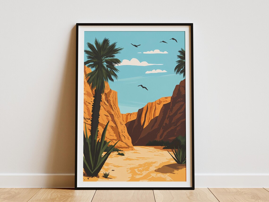 Wadi Alhitan Whale Valley Golden Desert Canyon Palms Egypt Poster