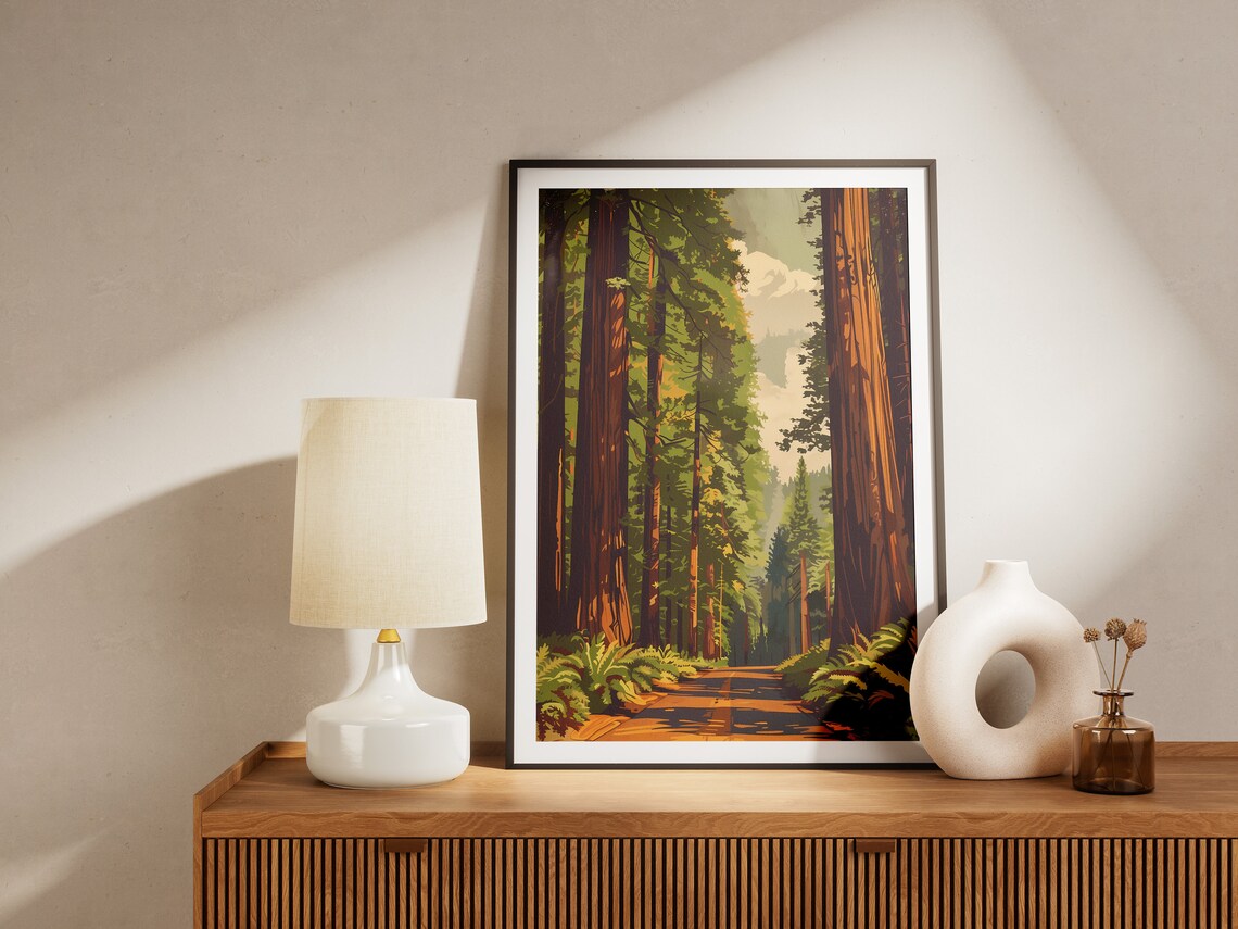 Redwood National Park Forest Travel Poster - Image 2