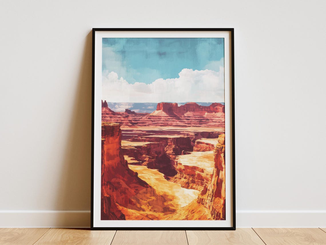 Canyonlands National Park Utah Red Desert Mesas Canyon Travel Poster