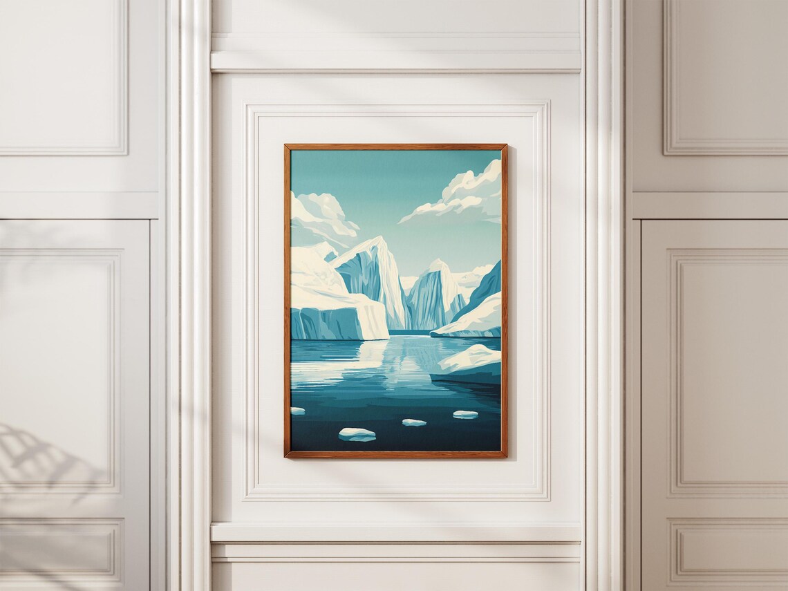 Ilulissat Icefjord Greenland Icebergs Arctic Seascape Poster - Image 2