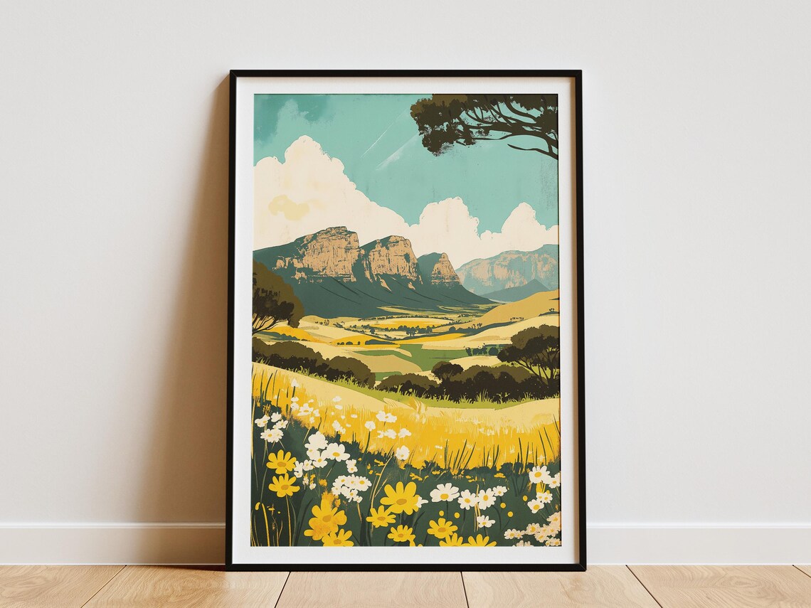 South Africa Cape Floral Region Wildflower Meadow Field Poster