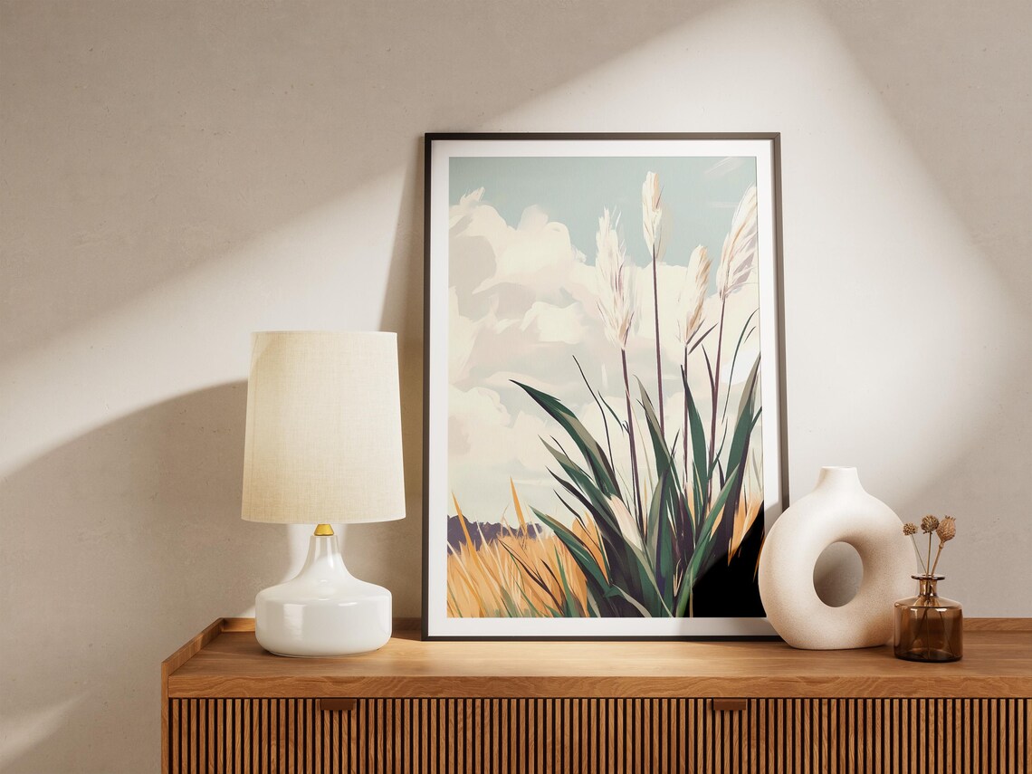 Springtime Pasture Botanical Art Print, Minimalist - Image 5