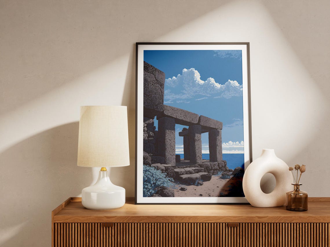 Hawaiian Heiau Ancient Stone Temple Ruins By The Ocean Poster - Image 4