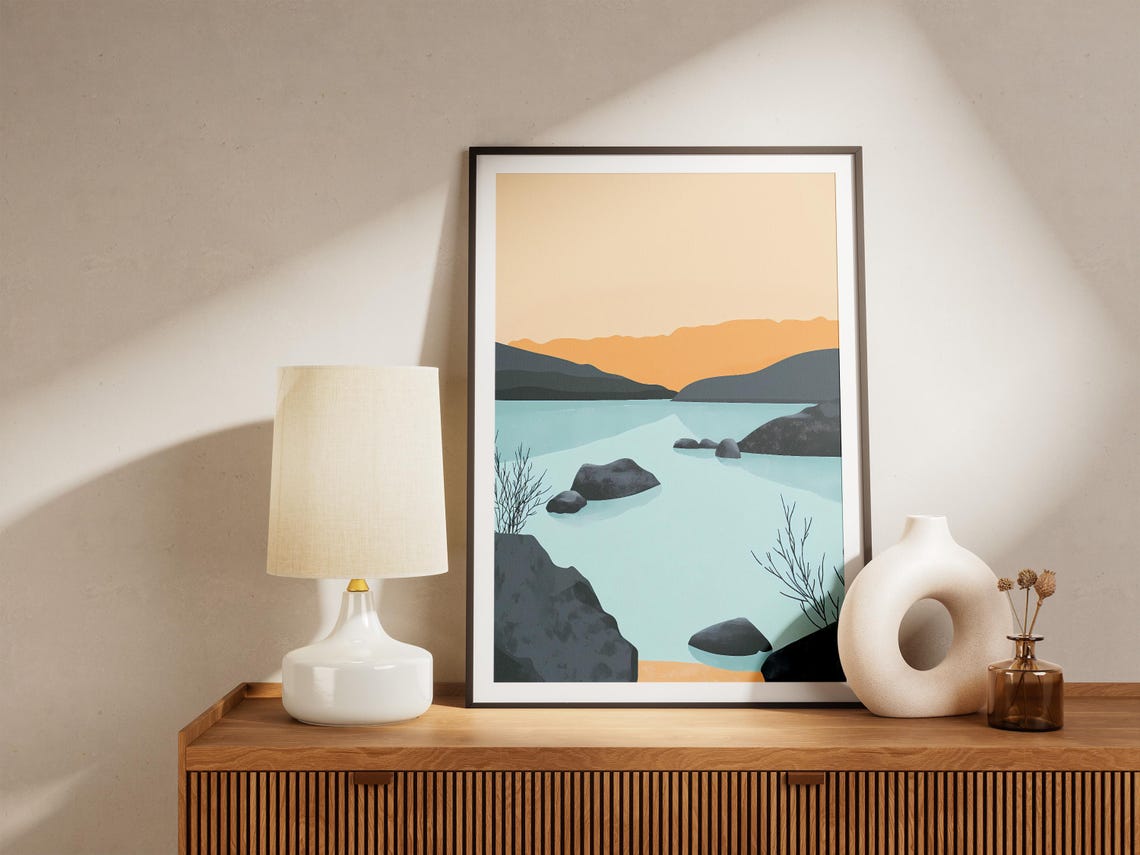 Iceland Blue Lagoon Minimalist Volcanic Landscape Poster Serene - Image 5