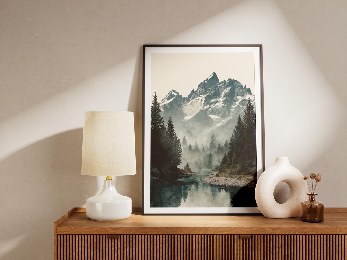 Grand Teton National Park Wyoming Scenic Mountain Lake Poster - Image 4