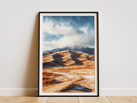 Great Sand Dunes National Park Colorado Desert Dunes Art Poster