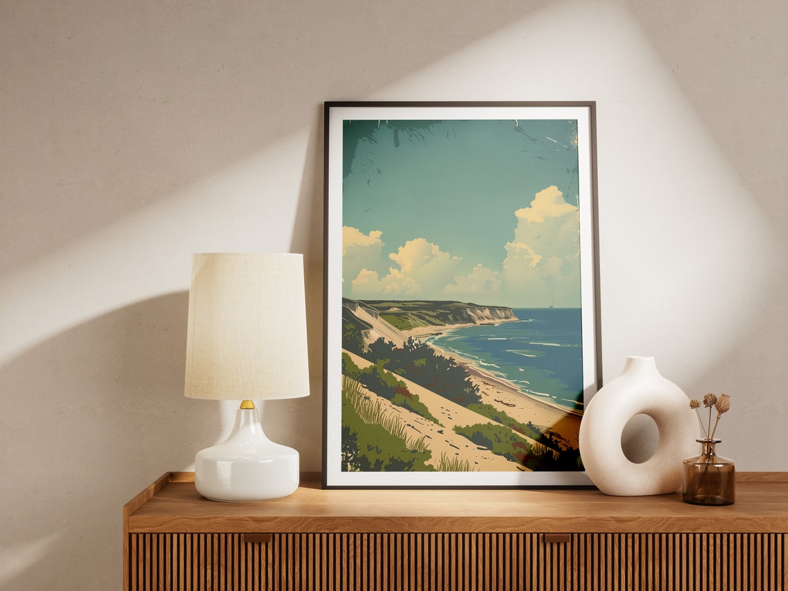 Indiana Dunes National Park Poster Vintage Travel Poster Landscape Art Print National Park Art Mid Century Modern Nature Illustration - Image 2