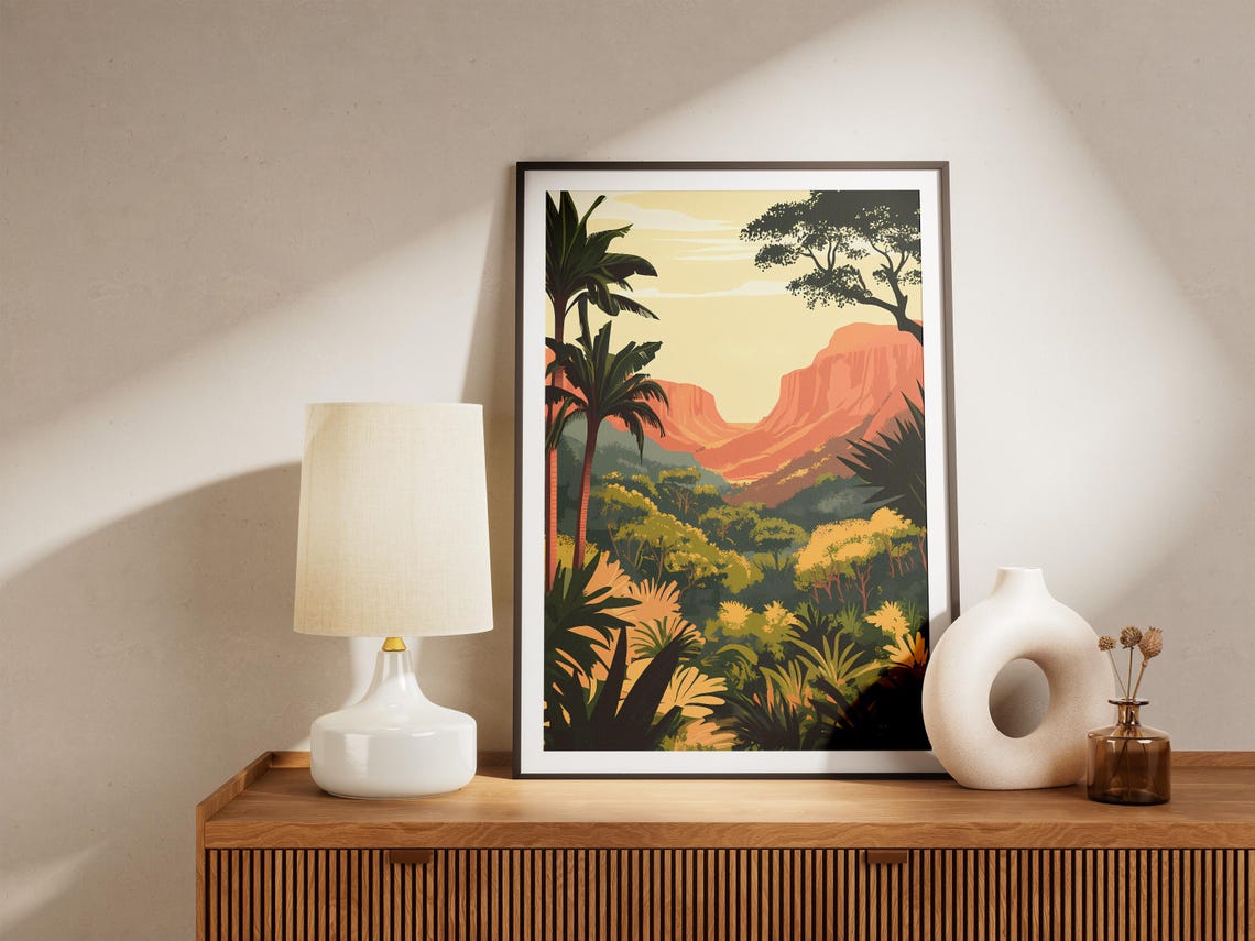 Madagascar Masoala Rainforest Palm Jungle Landscape Travel Poster - Image 4