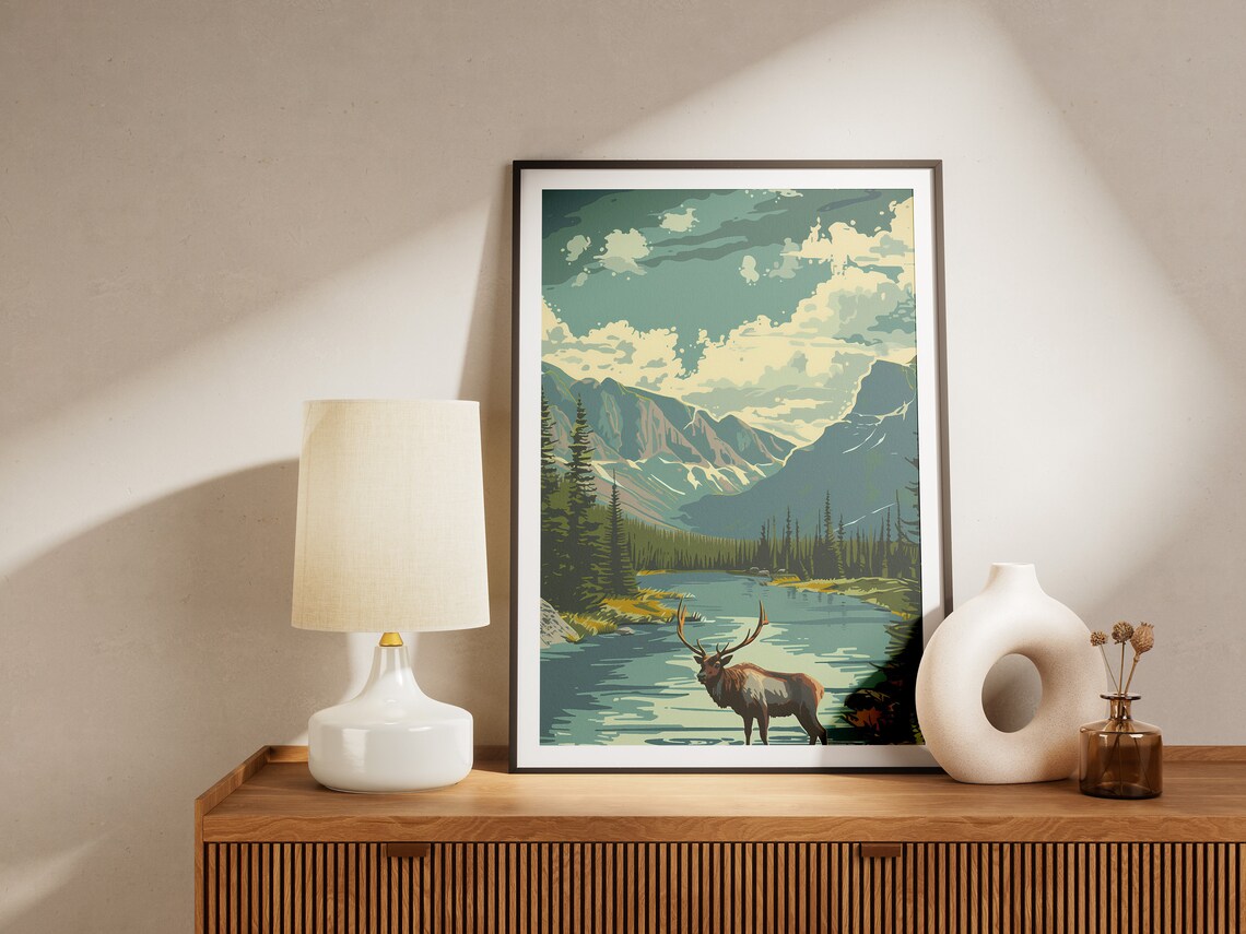 Gates Of The Arctic National Park Elk River Valley Vintage Travel Poster - Image 2