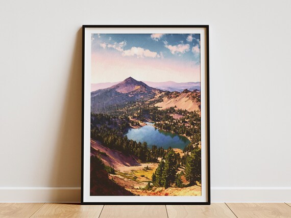 Lassen Volcanic National Park Peak Lake Helen Mountain Poster