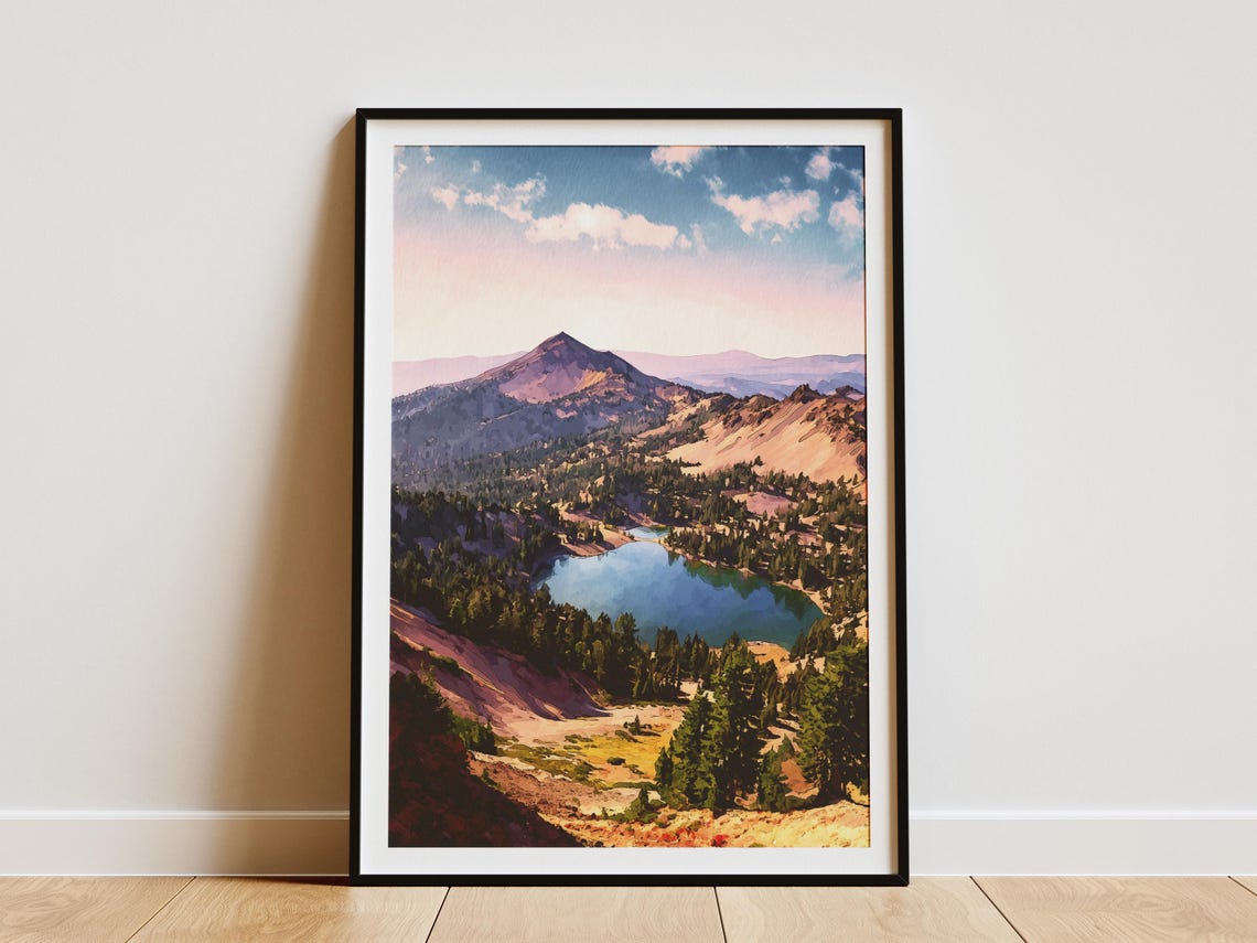 Lassen Volcanic National Park Peak Lake Helen Mountain Poster