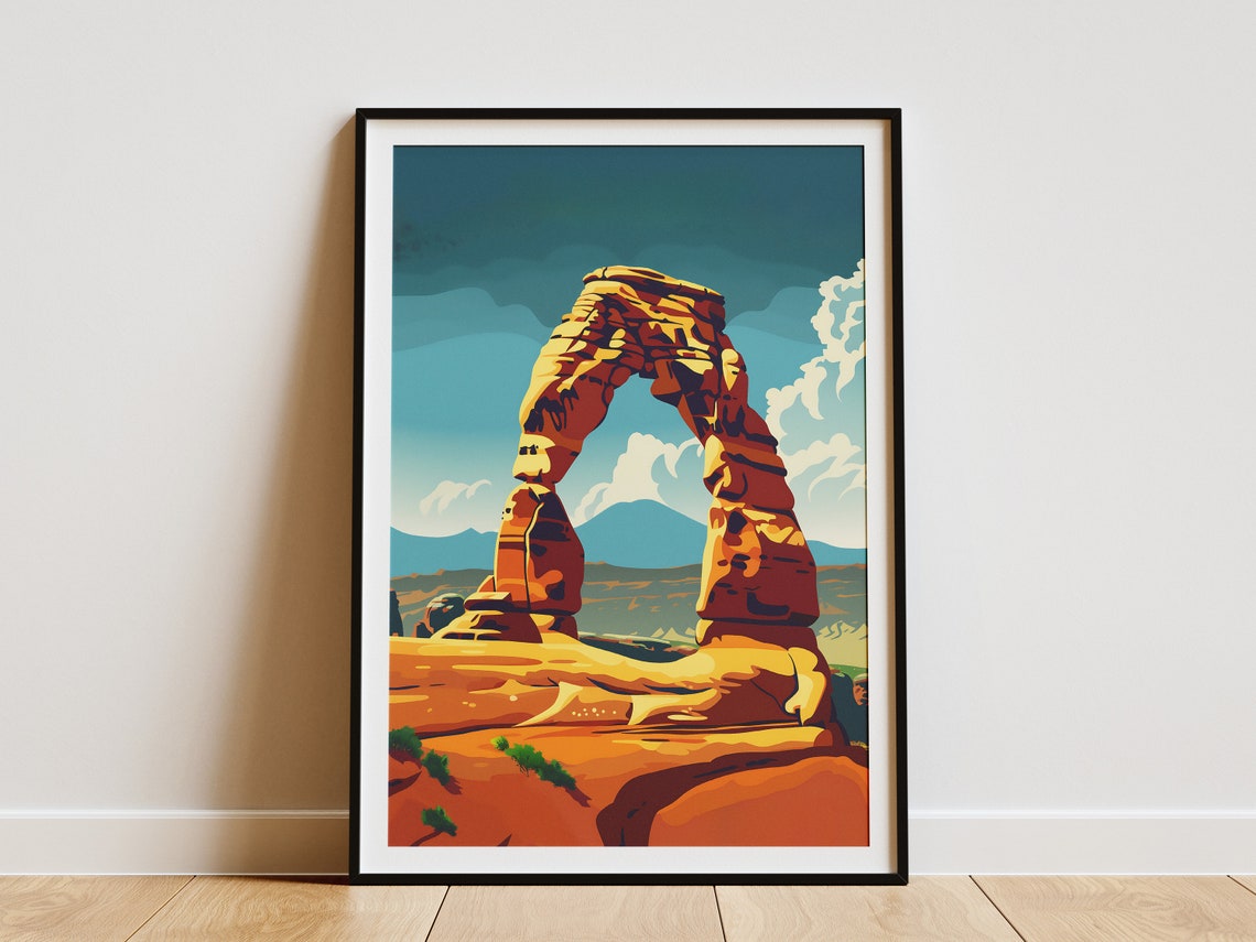 Delicate Arch Utah Red Desert Sandstone Arch Landscape Poster