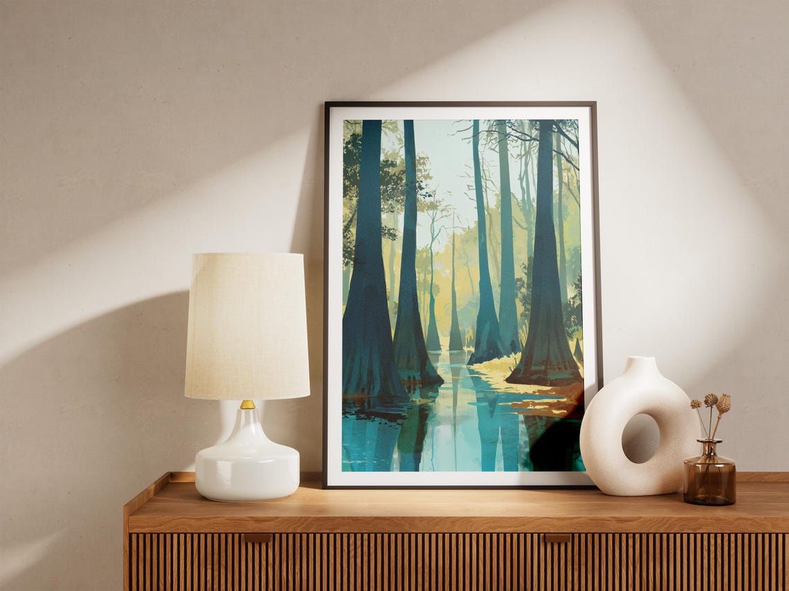 Congaree National Park Cypress Swamp Forest South Carolina Poster - Image 4