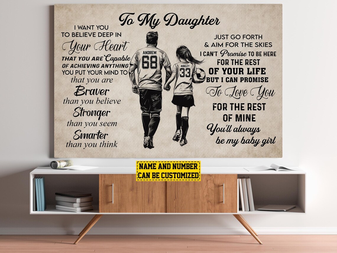 Personalized Soccer Poster for Daughter, Art Print - Image 6