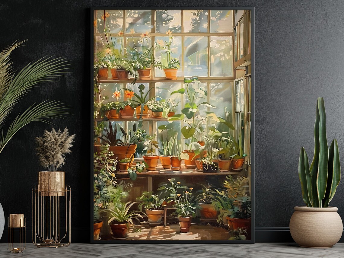 Vintage Greenhouse Painting Botanical Art Print - Image 3