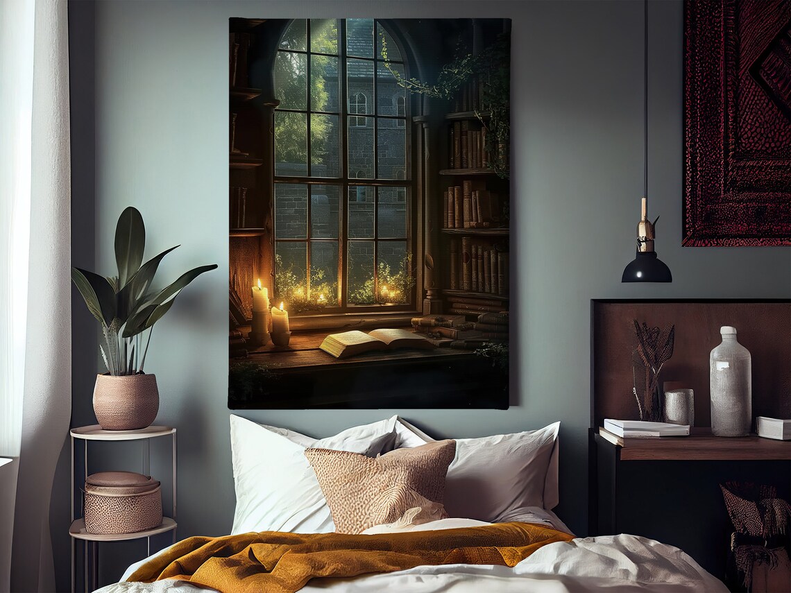 Dark Surreal Magic Window, Gothic Book Art Print - Image 2