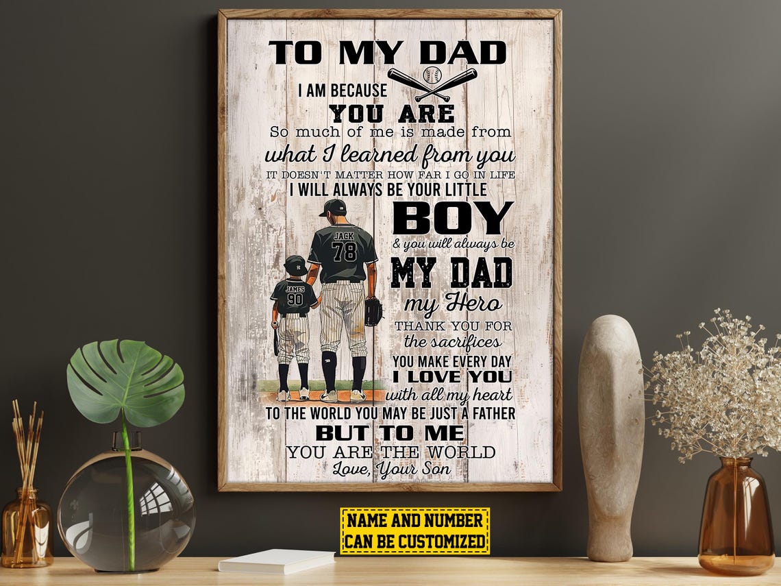 Baseball Dad Personalized Gift for Dad - Image 5