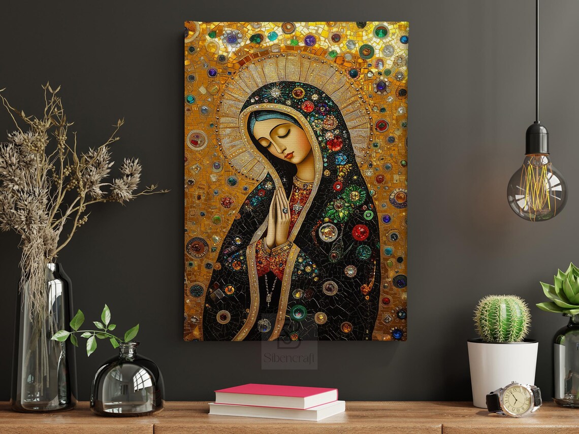 Mother Maia Pop Art Virgin Mary, Christian Art Print - Image 4