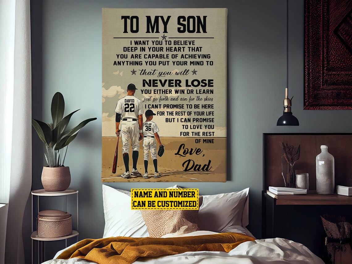 Baseball Dads Teaching Personalized Poster Print - Image 3