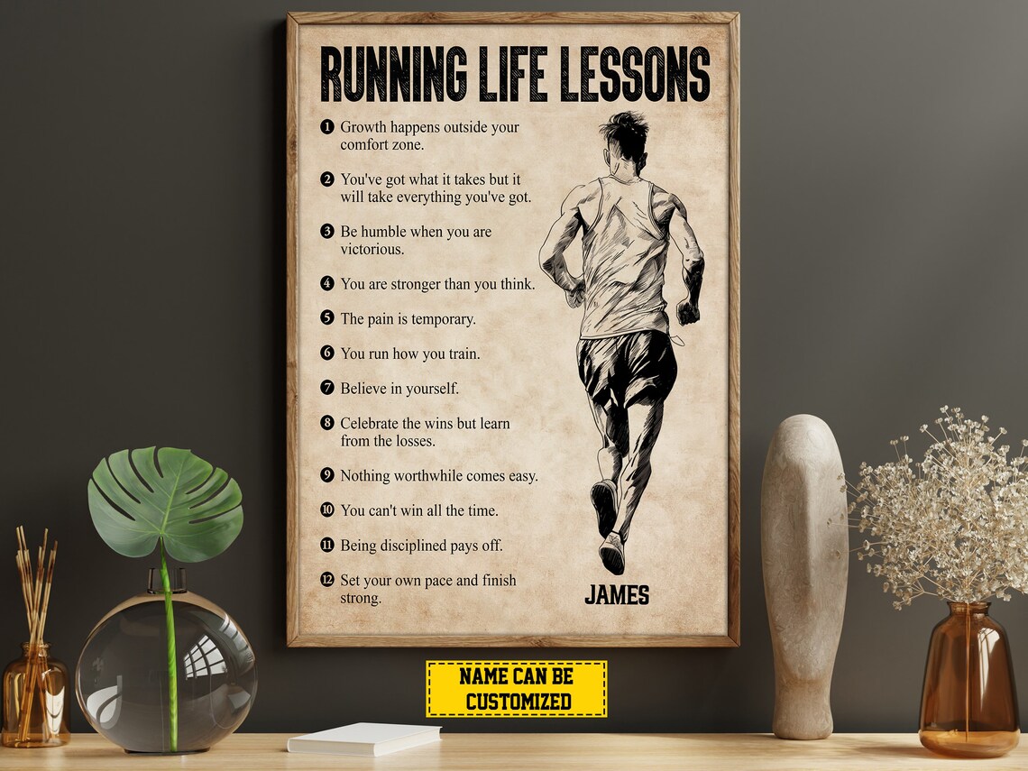 Running Life Lessons Personalized Poster Print - Image 5