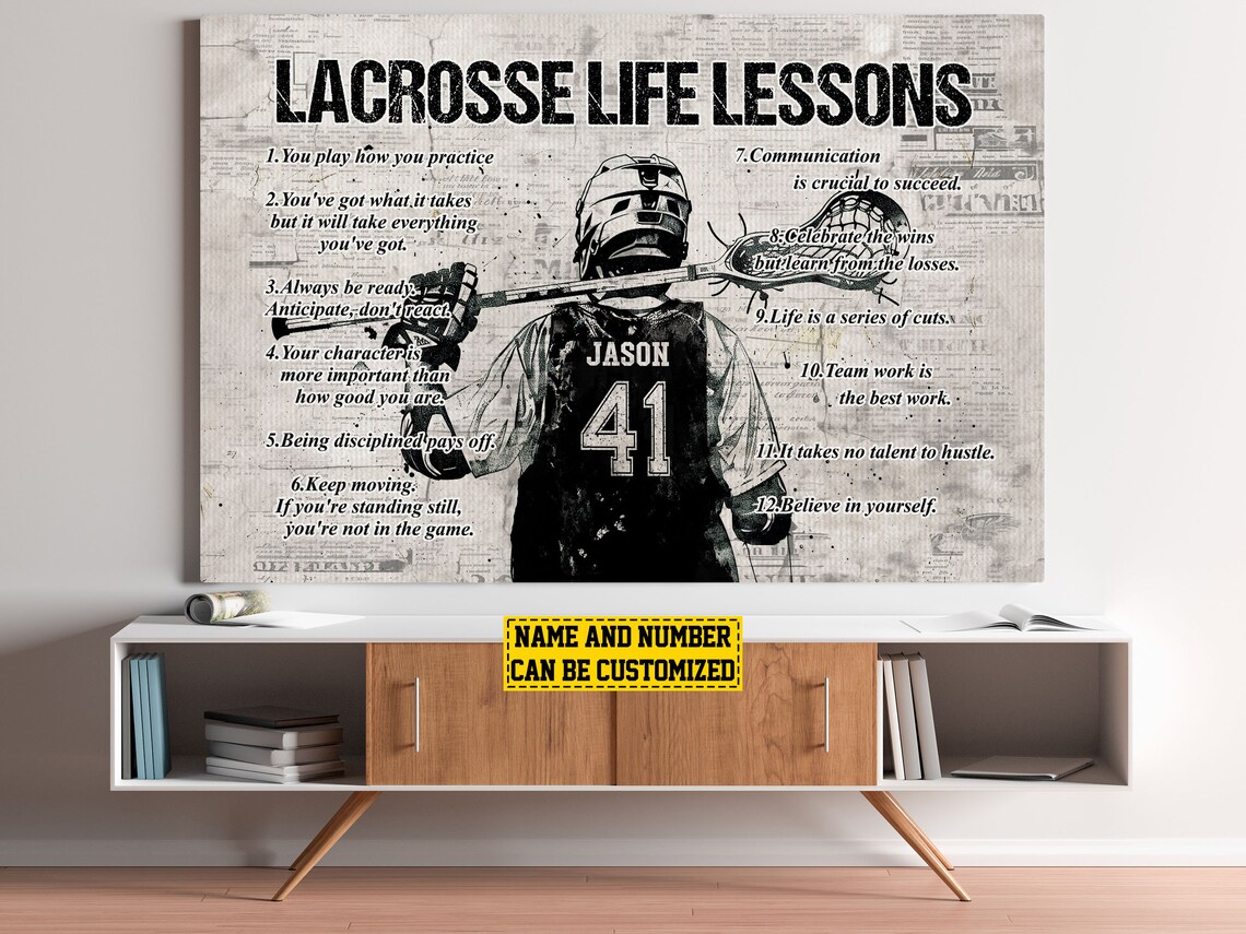 Personalized Lacrosse Life Lessons Art Print - Image 4