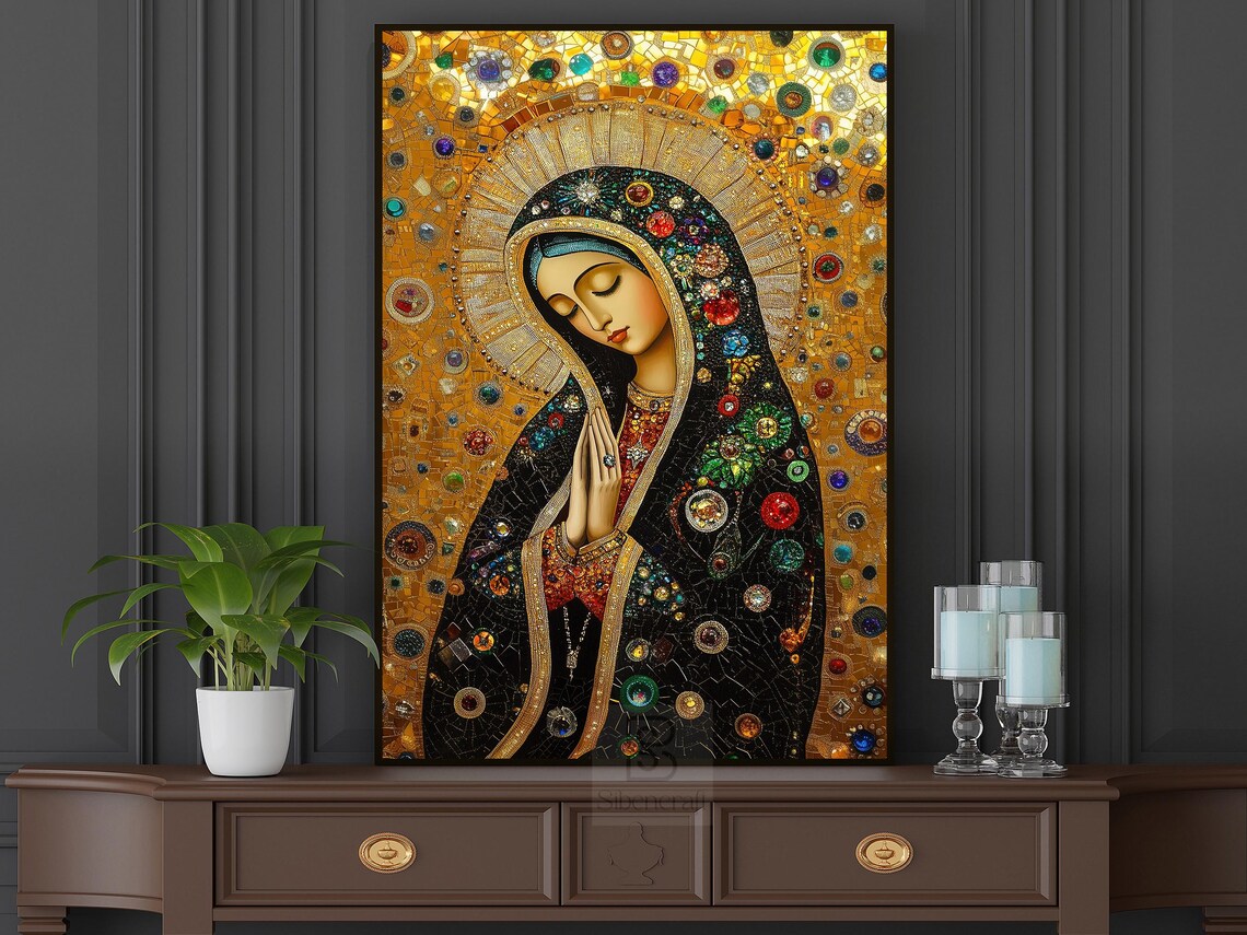 Mother Maia Pop Art Virgin Mary, Christian Art Print - Image 6
