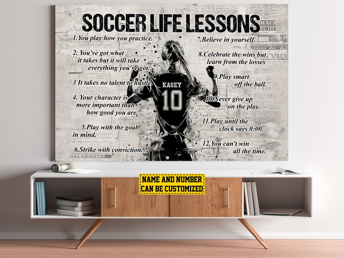Soccer Life Lessons Personalized Art Print - Image 4