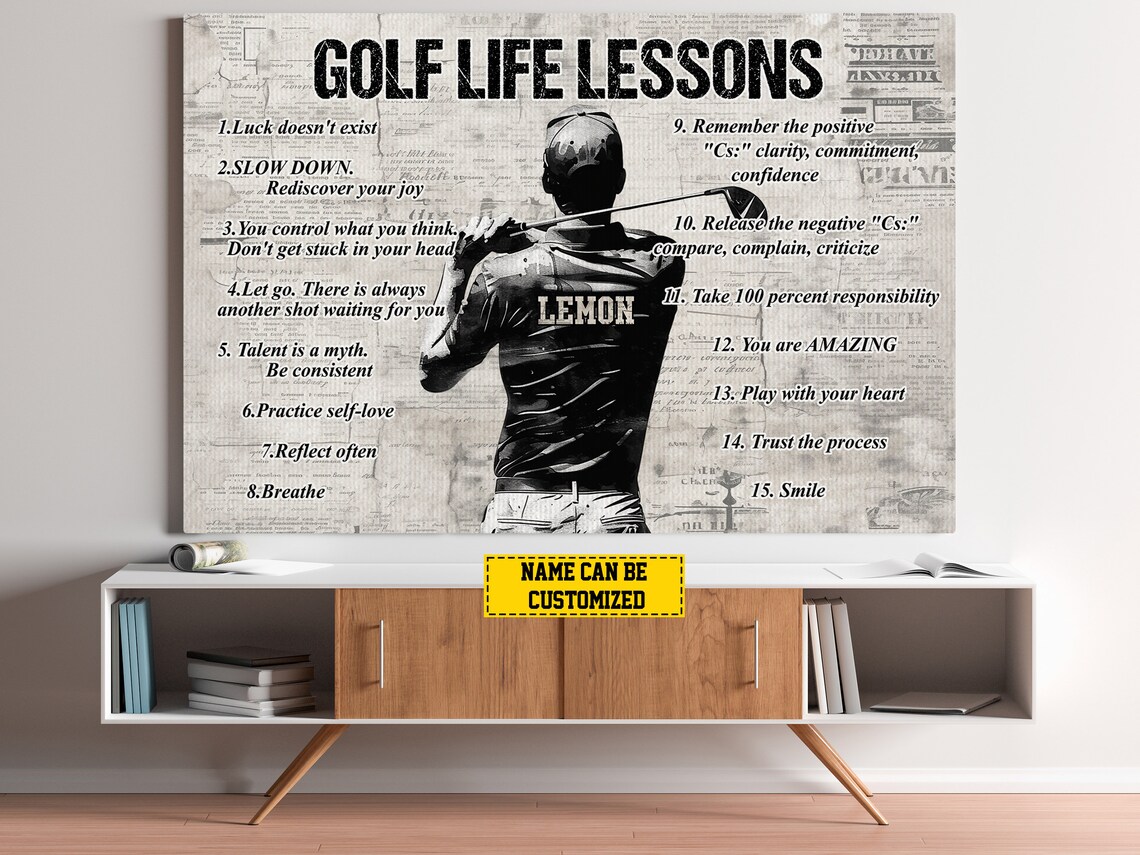 Personalized Golf Life Lessons Gift Poster Print - Image 5