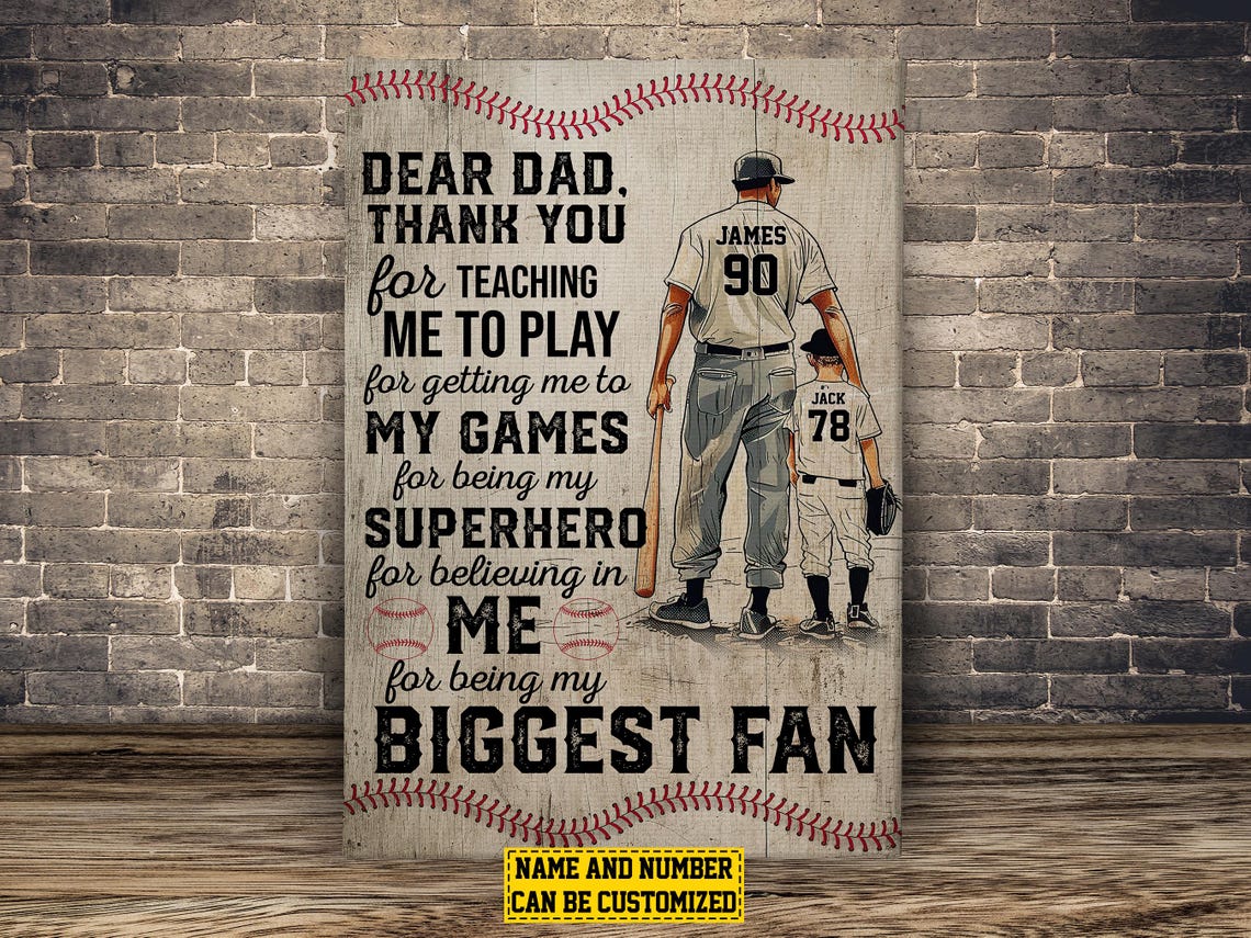 Baseball Dad Personalized Gift for Dad - Image 2