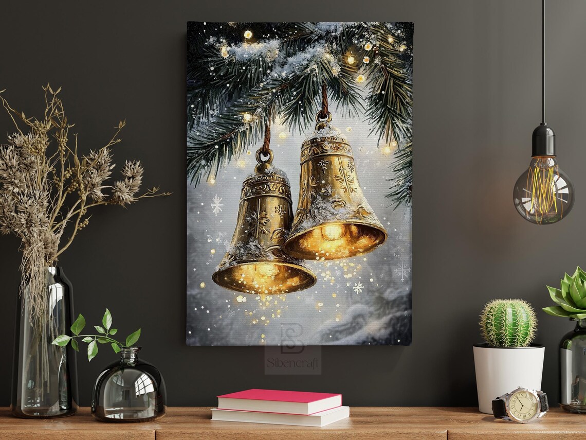 Vintage Jingle Bells Christmas Holiday Poster - Image 4