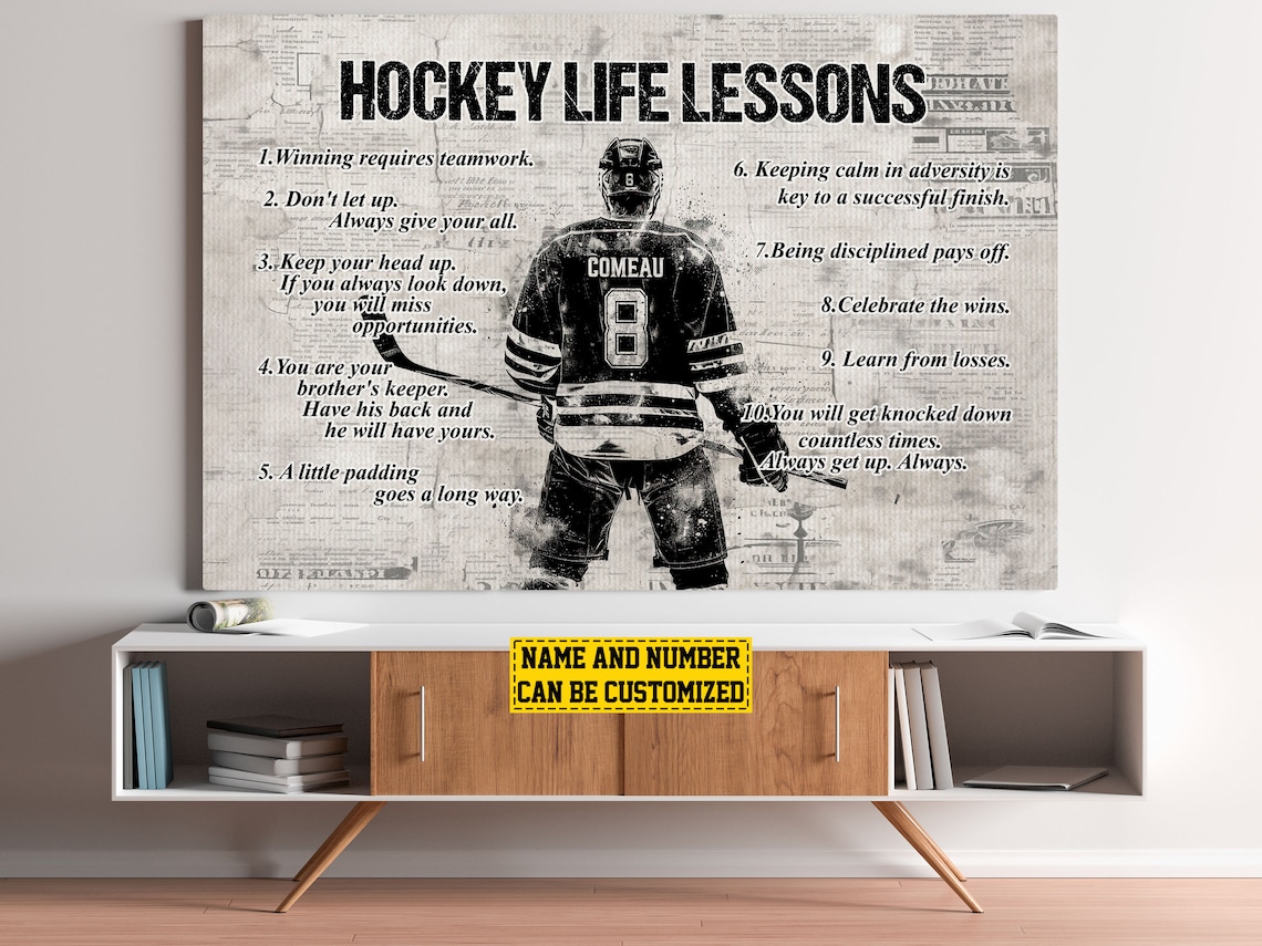 Hockey Life Lessons Personalized Poster Print - Image 4