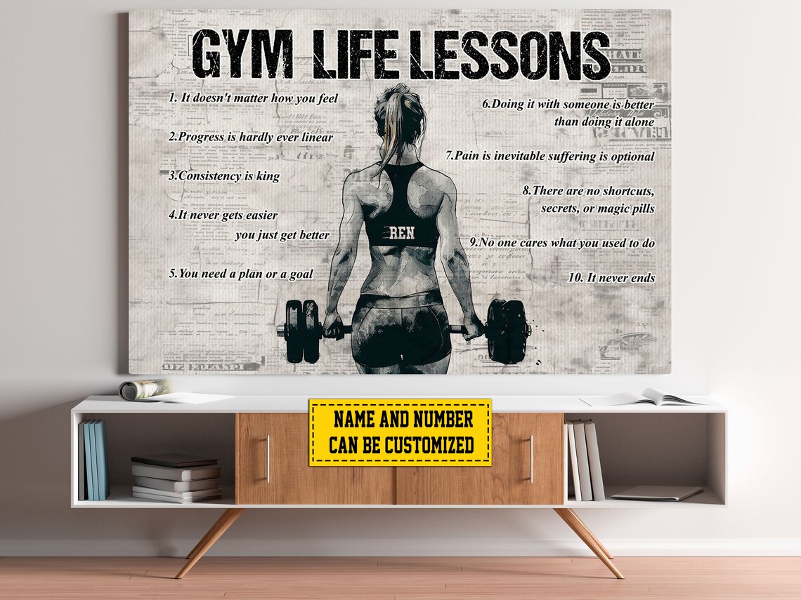 Gym Life Lessons Personalized Gym Poster Print - Image 5