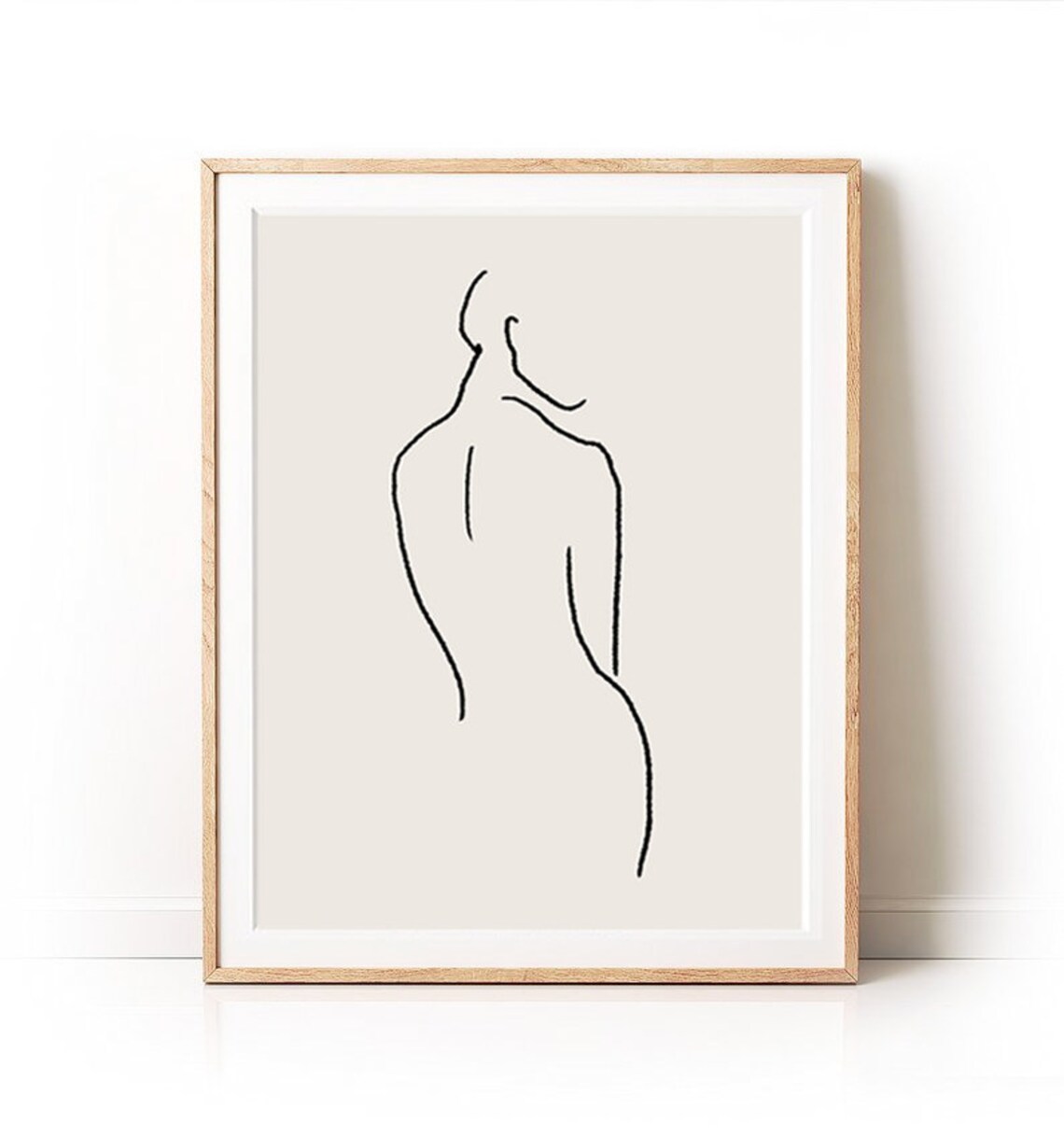 Woman Body Line Art, Abstract Silhouette Art Print