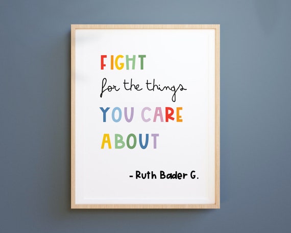 Ruth Bader Quote Kids Decor Art Print